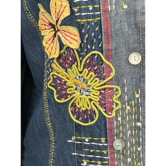 Bleu Bayou Jacket, vintage, bohemian, artsy, cottagecore, vacation, whimsical - Picture 5 of 8